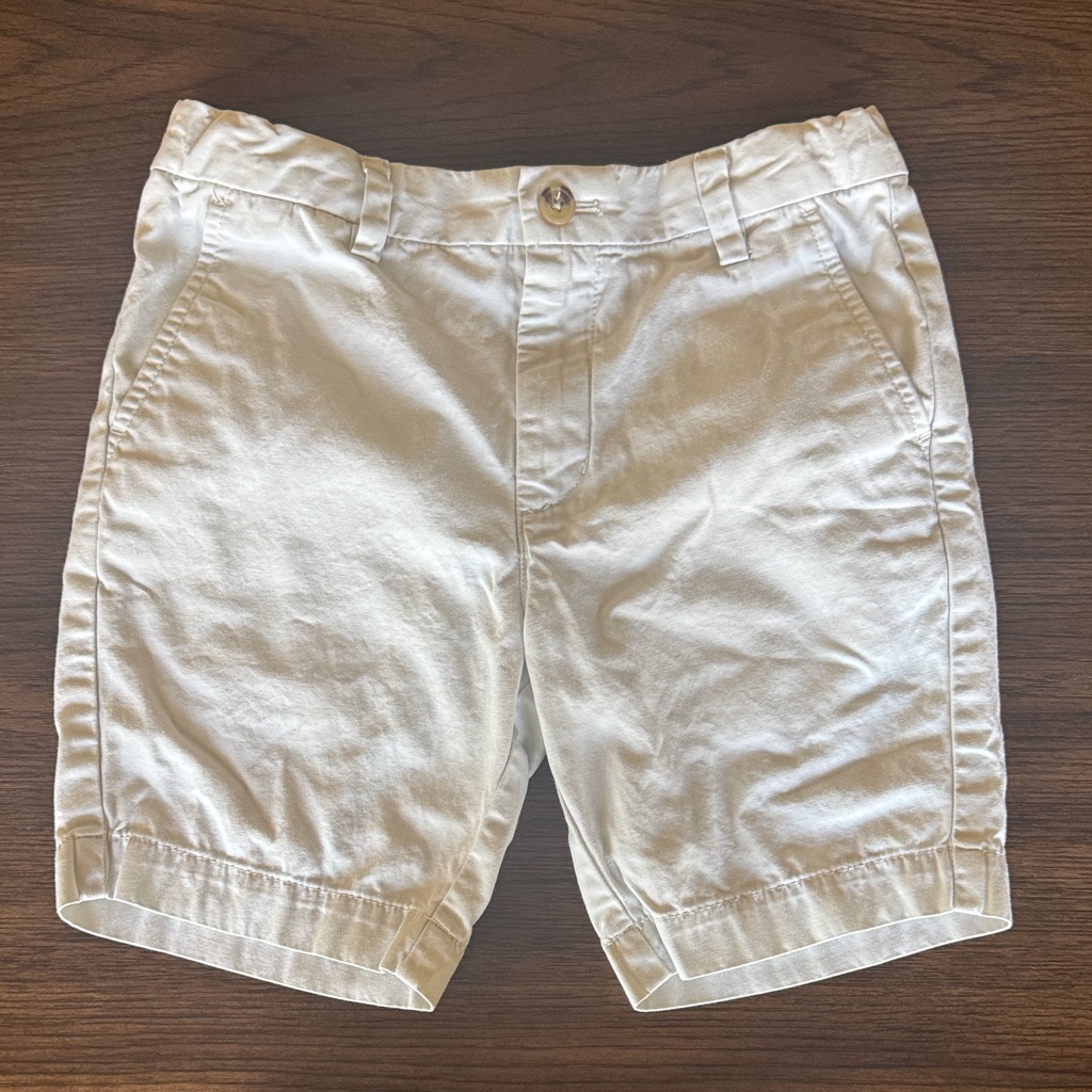 Boy's Classic Cotton Chino Shorts In Off-White